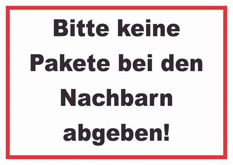 nachbarn paket nicht abgehoben